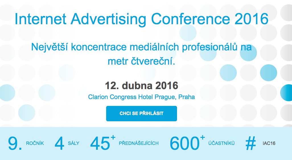 Proč jít letos na Internet Advertising Conference 2016